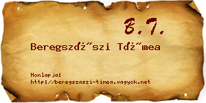 Beregszászi Tímea névjegykártya