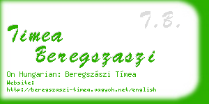 timea beregszaszi business card